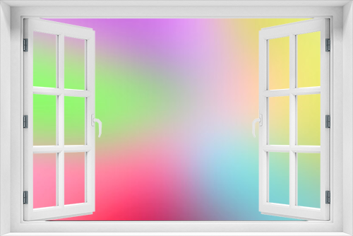 Fototapeta Naklejka Na Ścianę Okno 3D - Abstract  rainbow colorful smooth bright pastel gradient ombre color blend background, illustration