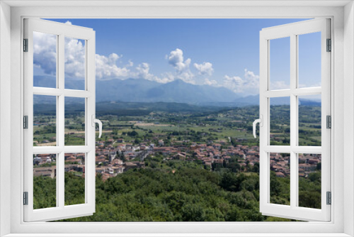 Fototapeta Naklejka Na Ścianę Okno 3D - Aerial view of Alvignano a village in the Caserta province (Italy)