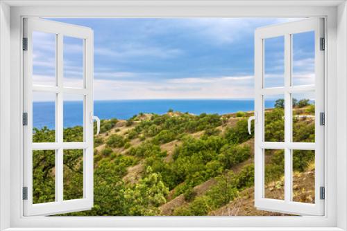 Fototapeta Naklejka Na Ścianę Okno 3D - Crimea beach panoramic view , Yalta resort, Russia