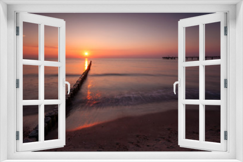 Fototapeta Naklejka Na Ścianę Okno 3D - Sonnenuntergang an der Ostsee