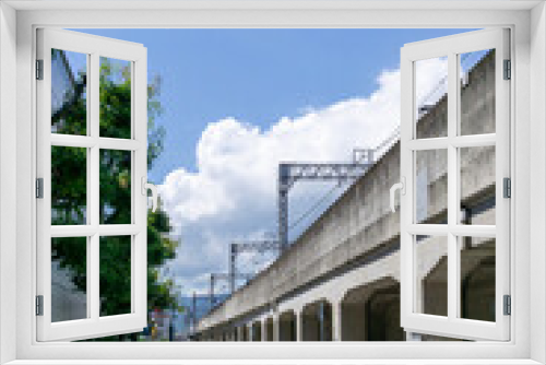 Fototapeta Naklejka Na Ścianę Okno 3D - 高架下から見た道路