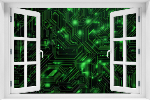 Tech pattern. Green technology concept abstract. Futuristic electronic circuit technology background