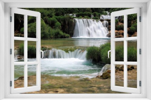 Fototapeta Naklejka Na Ścianę Okno 3D - Waterfall Skradinski Buk