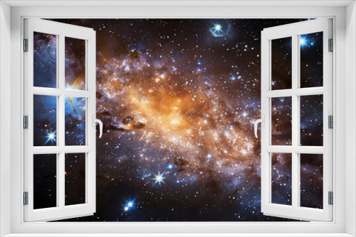 Fototapeta Naklejka Na Ścianę Okno 3D - Stunning Landscape Photo of a Majestic Galaxy Capturing the Awe-Inspiring Beauty and Vast Wonders of the Cosmos in Vivid Detail