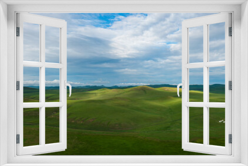 Fototapeta Naklejka Na Ścianę Okno 3D - Aerial photography of Ulagai Grassland in Inner Mongolia