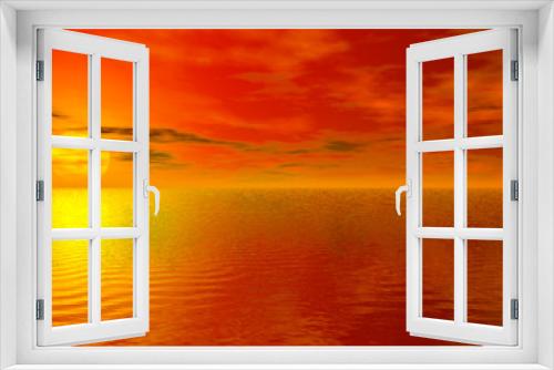 Fototapeta Naklejka Na Ścianę Okno 3D - tropical sunset