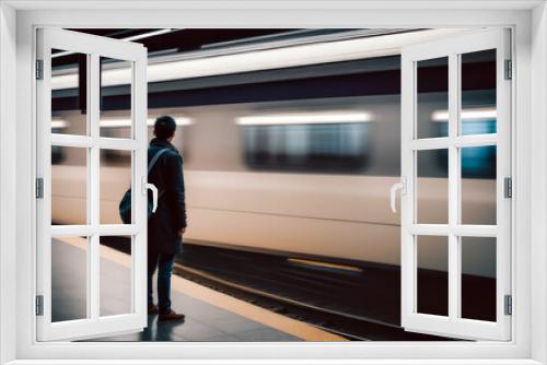 person on front the train, traveling concepts 