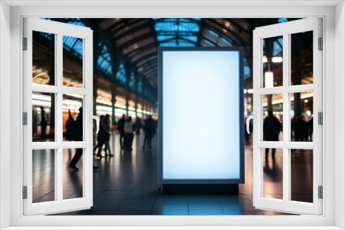 Blank advertising mockup for advertisement at the shopping mall. 