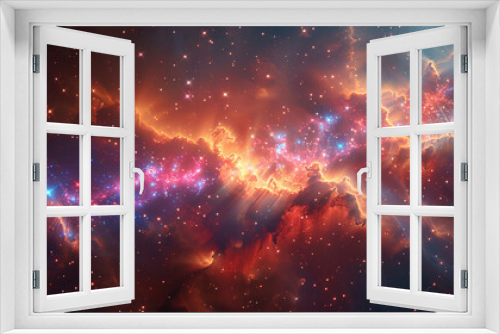 Fototapeta Naklejka Na Ścianę Okno 3D - Stars Nebula in Space Capturing the Awe-Inspiring Beauty of the Cosmos in Stunning Detail