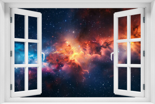 Fototapeta Naklejka Na Ścianę Okno 3D - Stars Nebula in Space Capturing the Awe-Inspiring Beauty of the Cosmos in Stunning Detail