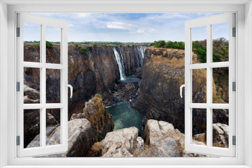 Fototapeta Naklejka Na Ścianę Okno 3D - view of Victoria falls canyon