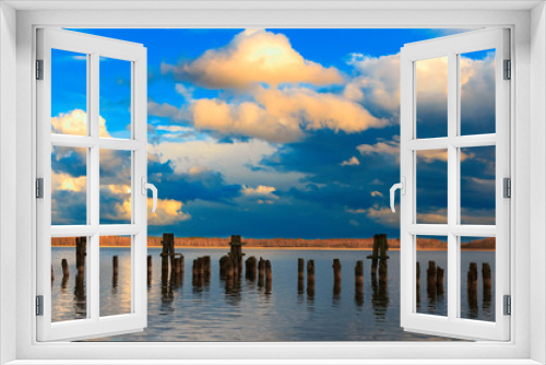 Fototapeta Naklejka Na Ścianę Okno 3D - Wiosenne Jezioro