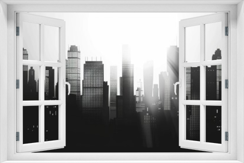 Urban Building Silhouette Background