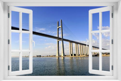 Fototapeta Naklejka Na Ścianę Okno 3D - The Suez Canal Bridge, also known as the Shohada 25 January Brid