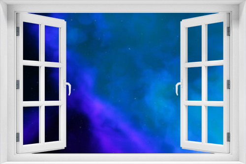 Fototapeta Naklejka Na Ścianę Okno 3D - Space background. Nice clean colorful nebula with star field. 3D rendering
