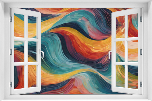 Vibrant Waves Spectrum: Colorful Rainbow Design for Artistic Wallpaper