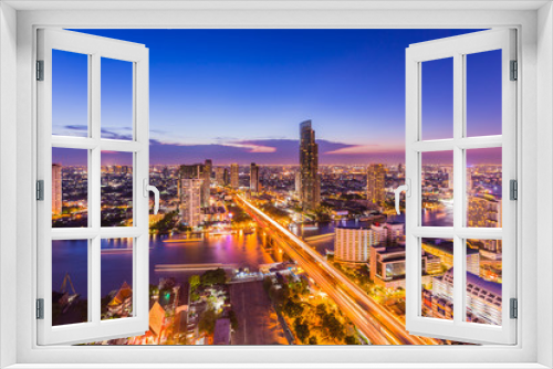 Fototapeta Naklejka Na Ścianę Okno 3D - Bangkok Cityscape