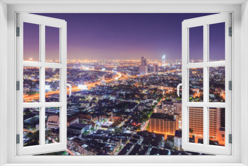 Fototapeta Naklejka Na Ścianę Okno 3D - Bangkok Cityscape