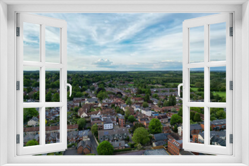 High Angle View of British Historical City of Winchester Central During Sunset. England United Kingdom, May 17th, 2024