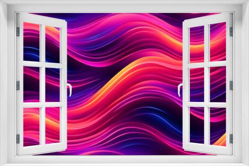 A vibrant abstract background featuring flowing, wavy lines in shades of pink, purple, orange, and blue. The design is dynamic and energetic, with a sense of movement and fluidity.