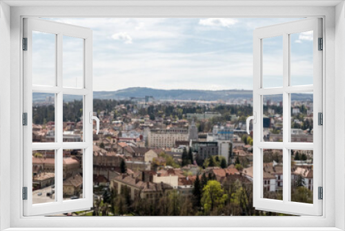 Fototapeta Naklejka Na Ścianę Okno 3D - High View Panorama Of Cluj Napoca City In Romania