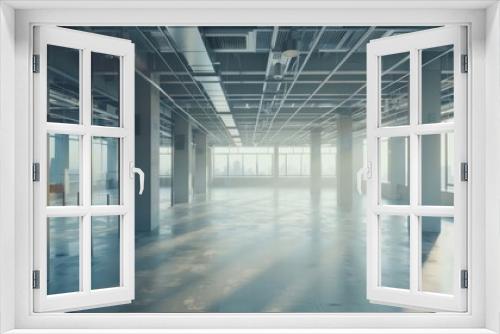 empty office space under construction of a interior view