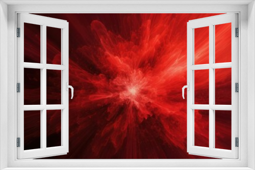 Abstract ethereal red explosion
