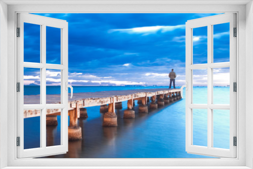 Fototapeta Naklejka Na Ścianę Okno 3D - Embarcadero azul
