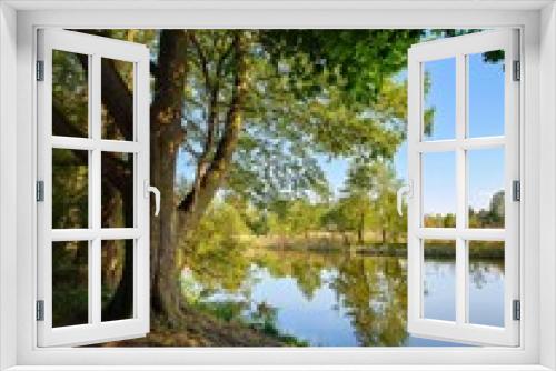 Fototapeta Naklejka Na Ścianę Okno 3D - Rzeka Wadąg na Warmii