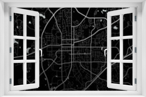 Minimalist black map of Auburn, Alabama – A modern map print highlighting infrastructure of the city, useful for tourism purposes
