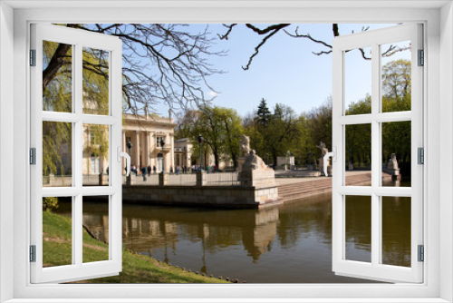 Fototapeta Naklejka Na Ścianę Okno 3D - Warsaw.Lazienki (Bath)Royal Park.Palace on the water