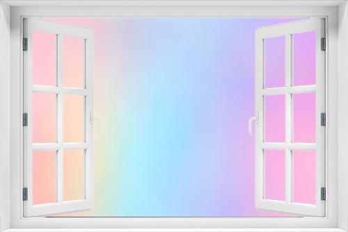 Rainbow Abstract colors Pastel tone purple pink blue gradient defocused background. copy space. horizontal. 