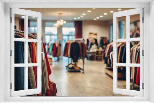 Garments and Clothes hanged in shop.