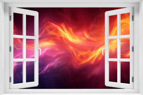 Abstract fire with vibrant swirling flames