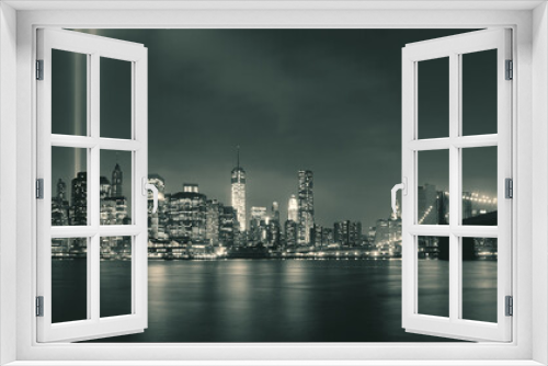Fototapeta Naklejka Na Ścianę Okno 3D - New York City night
