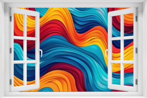 Abstract pattern with wavy lines and vibrant colors