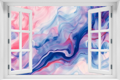 Dynamic Swirl: Abstract Marble Texture in Blue, Pink, and White