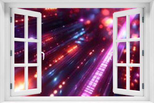 Pulsating Neon Inferno:Mesmerizing Luminance and Geometric Synthwave Visualizations