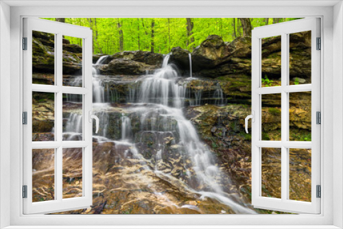 Fototapeta Naklejka Na Ścianę Okno 3D - Small Indiana Waterfall