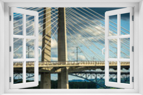 Fototapeta Naklejka Na Ścianę Okno 3D - Tilikum Crossing, over the Williamette River in Portland, Oregon