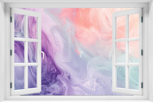 Ethereal spring serenity: lavender mint coral background