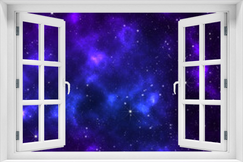 Abstract Purple and Blue Galaxy Background