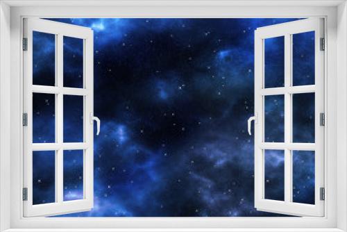 Fototapeta Naklejka Na Ścianę Okno 3D - Blue Galaxy Background