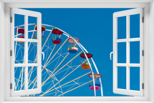 Fototapeta Naklejka Na Ścianę Okno 3D - Giant ferris wheel against clear sky