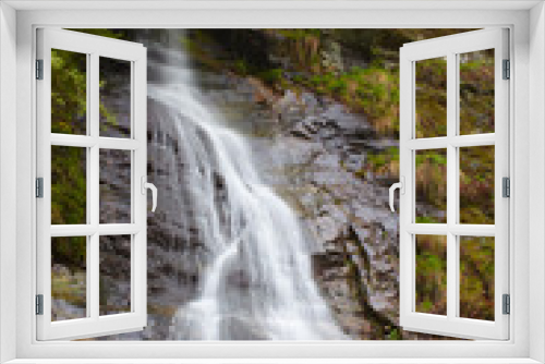Fototapeta Naklejka Na Ścianę Okno 3D - Waterfall on the mountains