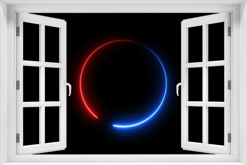 Fototapeta Naklejka Na Ścianę Okno 3D - Abstract beautiful neon frame circle icon background illustration 4k.