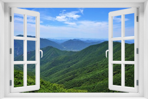 Fototapeta Naklejka Na Ścianę Okno 3D - Beautiful summer scenery of Gajisan Mountain in Korea