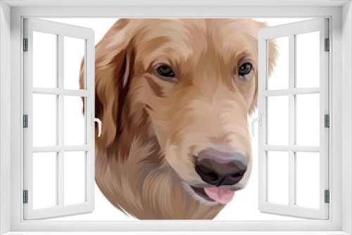 Fototapeta Naklejka Na Ścianę Okno 3D - Colorful detailed dog Illustration