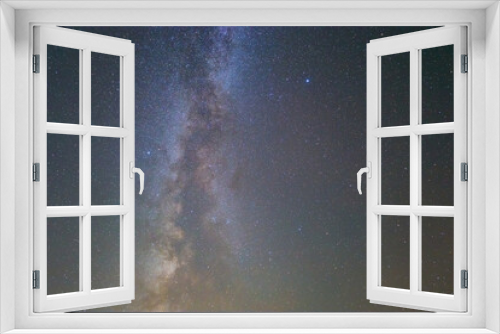 Fototapeta Naklejka Na Ścianę Okno 3D - milky way on night starry sky background