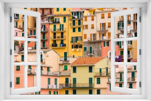Fototapeta Naklejka Na Ścianę Okno 3D - Colorful buildings in Manarola Cinque Terre Liguria Italy